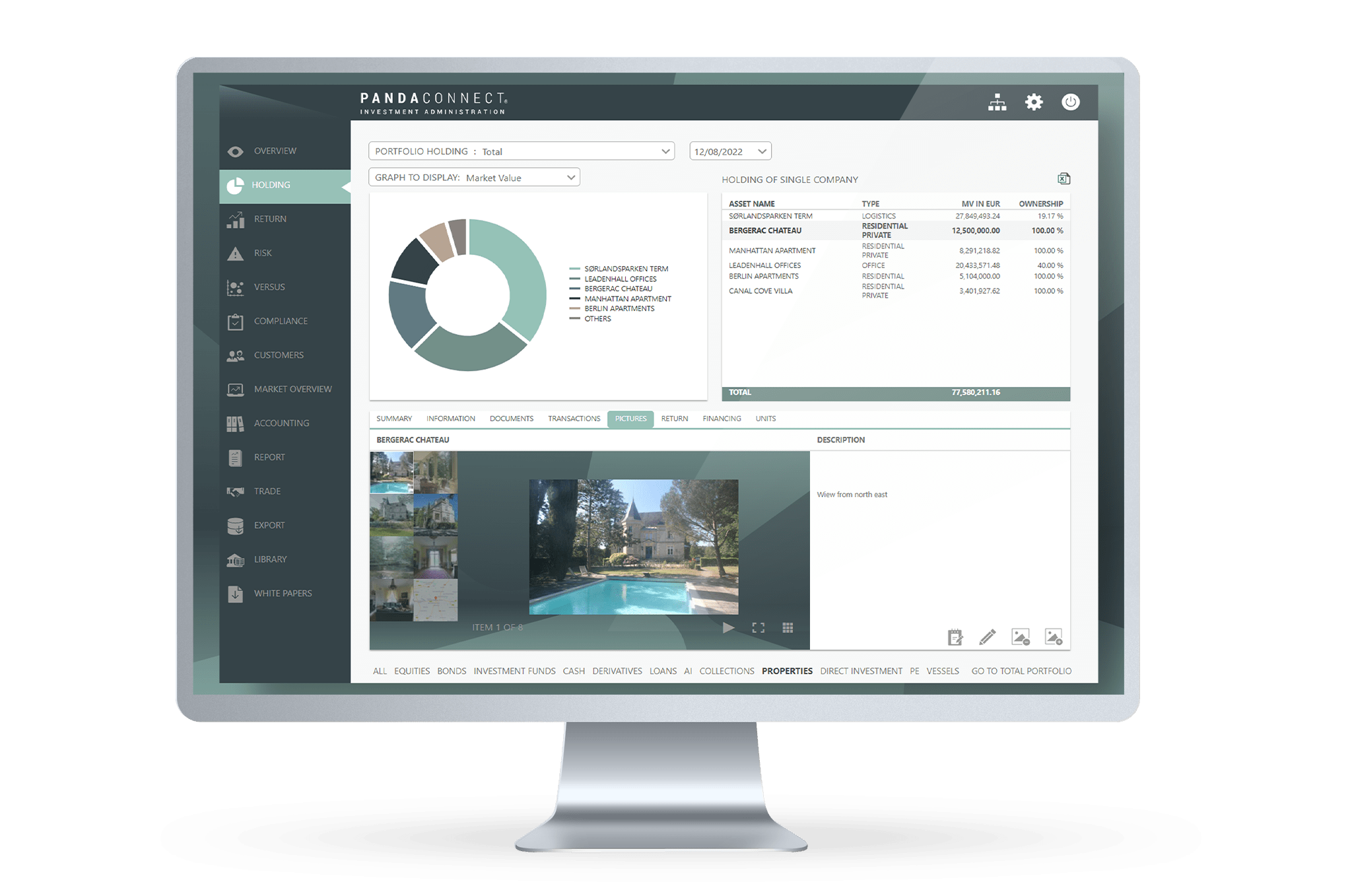 PandaConnects online platform is available as a Web-solution and as an App, securing you direct acces to your portfolios.